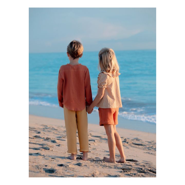 Shorts in cotone organico Alain | Ruggine- Immagine del prodotto n°2
