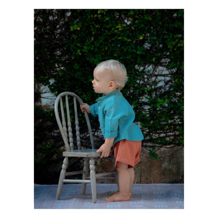 Shorts in cotone organico Alain | Ruggine- Immagine del prodotto n°4