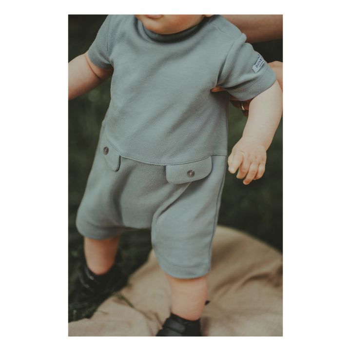 Olke Organic Cotton Playsuit | Graublau- Produktbild Nr. 1