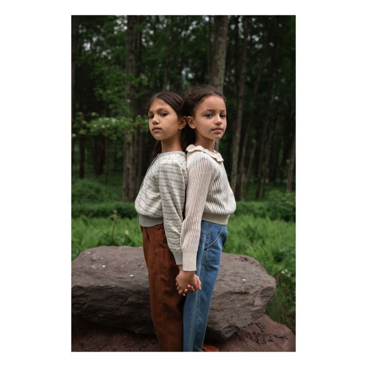 Rose Organic Pima Cotton Cardigan | Graublau- Produktbild Nr. 3
