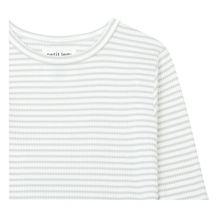 Pijama de dos piezas a rayas | Gris- Imagen del producto n°1