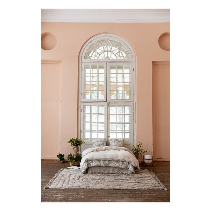 Organic Cotton Anjou Stripe Duvet Cover | Gris Claro- Imagen del producto n°1