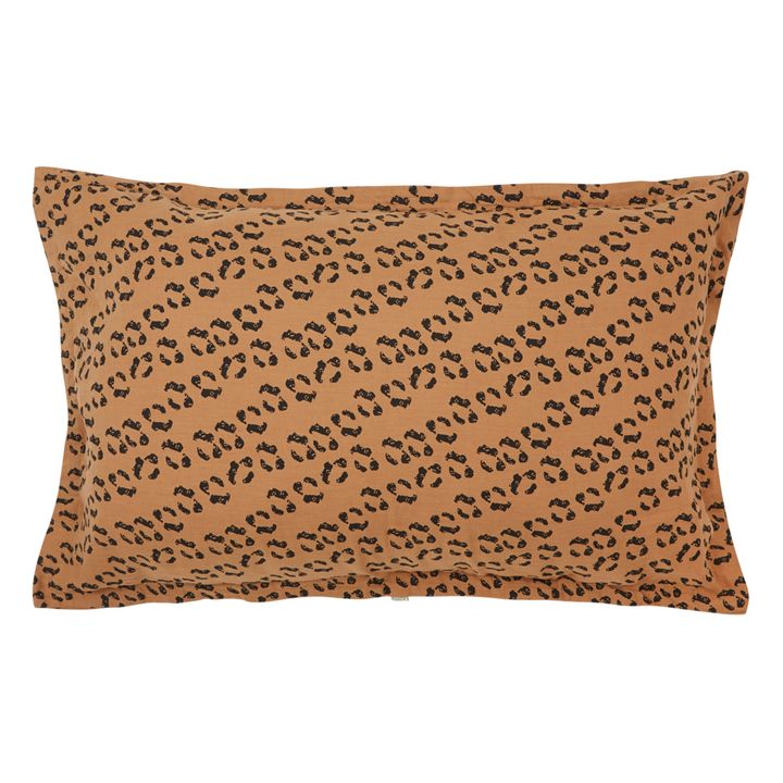 Funda de almohada de doble gasa de algodón orgánico Tamaris | Leopardo- Imagen del producto n°0