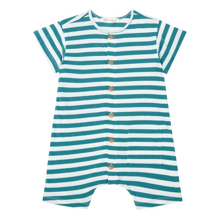 Tutina a righe | Verde- Immagine del prodotto n°0