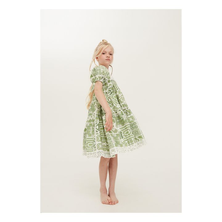 Robe Popeline Know Full Well Imprimée | Vert- Image produit n°3