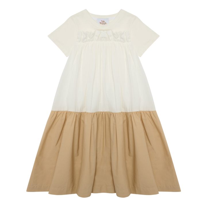 Two-tone Jersey and Poplin Dress | Blanco- Imagen del producto n°0