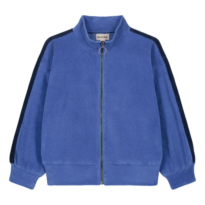 Benjamin Organic Cotton Terry Jacket | Azul índigo- Imagen del producto n°0