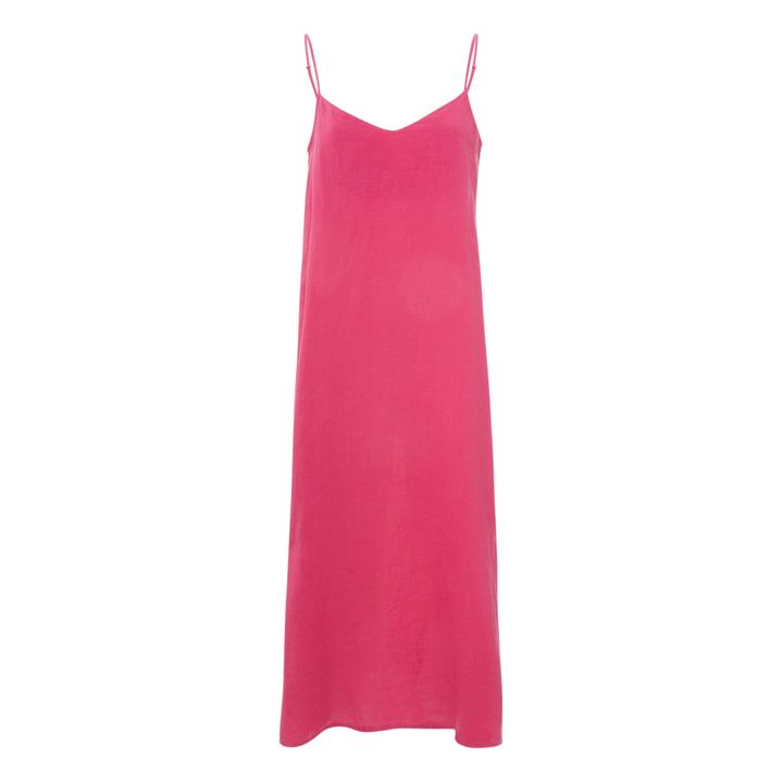 Rubine Linen Dress | Fuscia- Immagine del prodotto n°0