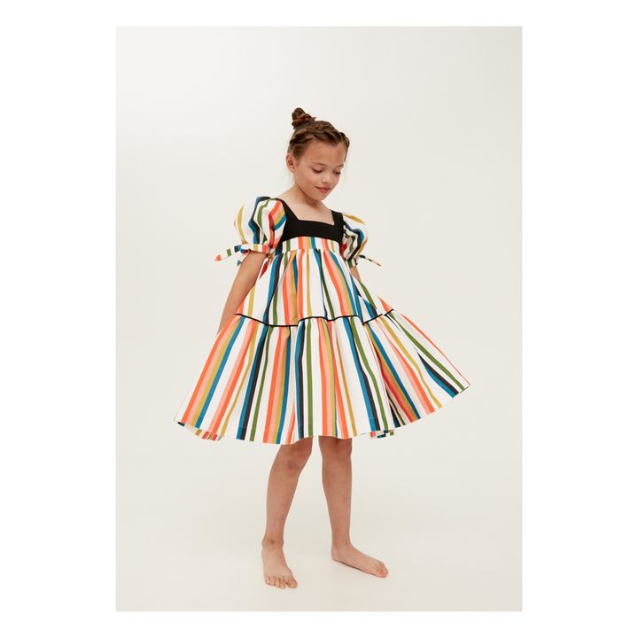 Robe Rayée Know Full Well | Ecru- Image produit n°2