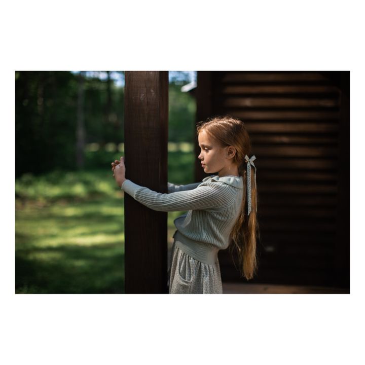 Iona Organic Pima Cotton Cardigan | Graublau- Produktbild Nr. 2