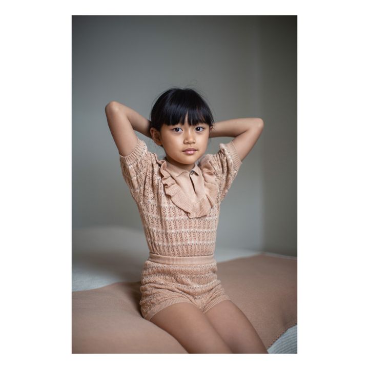 Nancy Openknit Organic Pima Cotton Jumper | Rosa Melocotón- Imagen del producto n°2