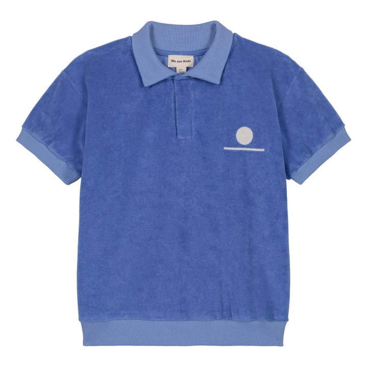 Léonard Organic Cotton Terry Polo Shirt | Azul Rey- Imagen del producto n°0