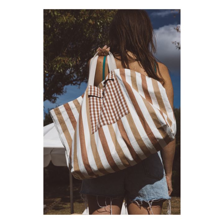 Sac de plage rayure | Rouge brique- Image produit n°3