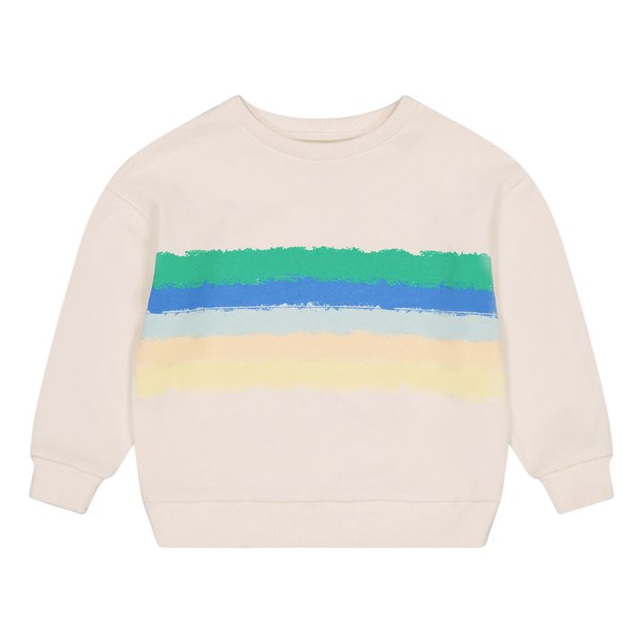 Edith Organic Cotton Striped Sweatshirt | Ecru- Immagine del prodotto n°0