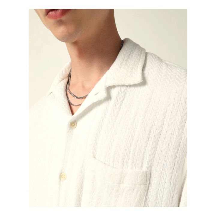 Acid Short-Sleeved Plaid Shirt | Ecru- Immagine del prodotto n°3