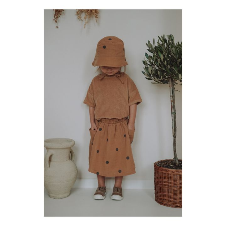 Jupe à Pois Mousseline Bio Tutti | Camel- Image produit n°1