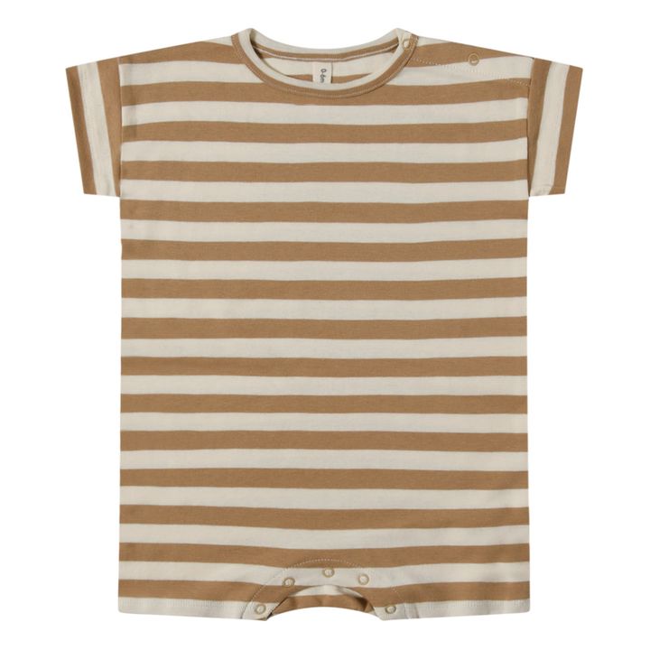 Playsuit aus gerippter Bio-Baumwolle Summer gestreift | Seidenfarben- Produktbild Nr. 0