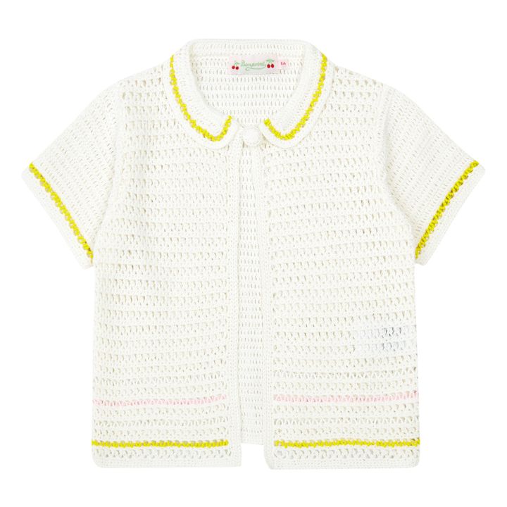 Claro Crochet and Bead Cardigan | Weiß- Produktbild Nr. 0