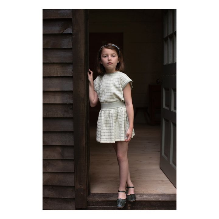Netty Organic Pima Cotton Knit Skirt | Grey blue- Product image n°0