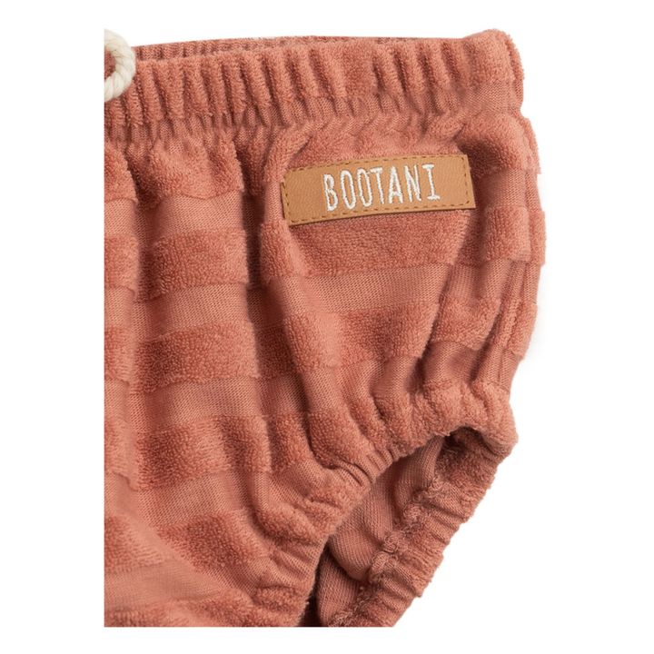 Striped Organic Cotton Terry Bloomer | Terracotta- Produktbild Nr. 3