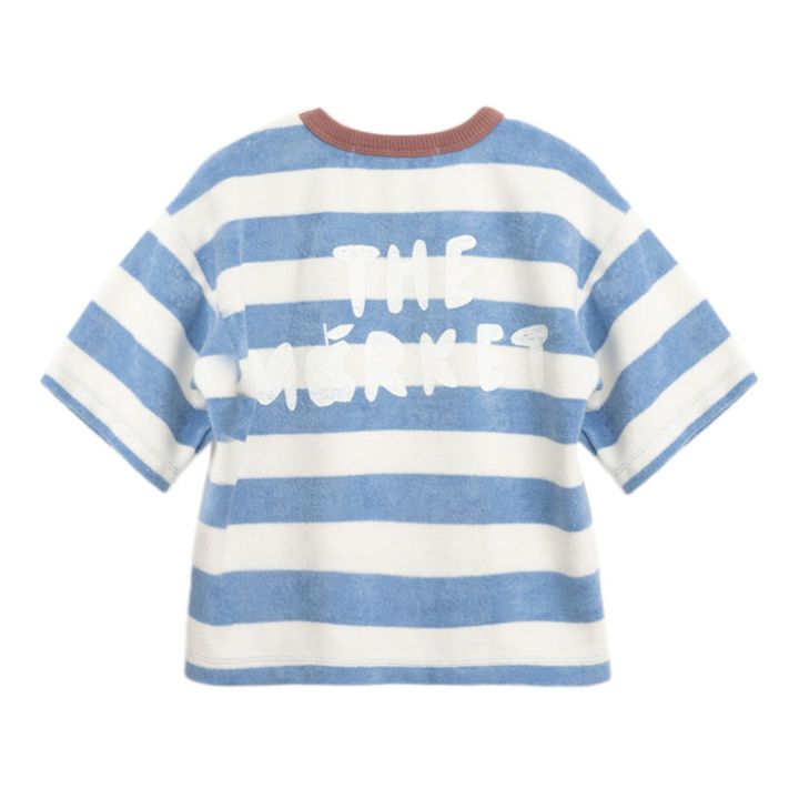 Recycled Material Striped T-Shirt | Blau- Produktbild Nr. 0