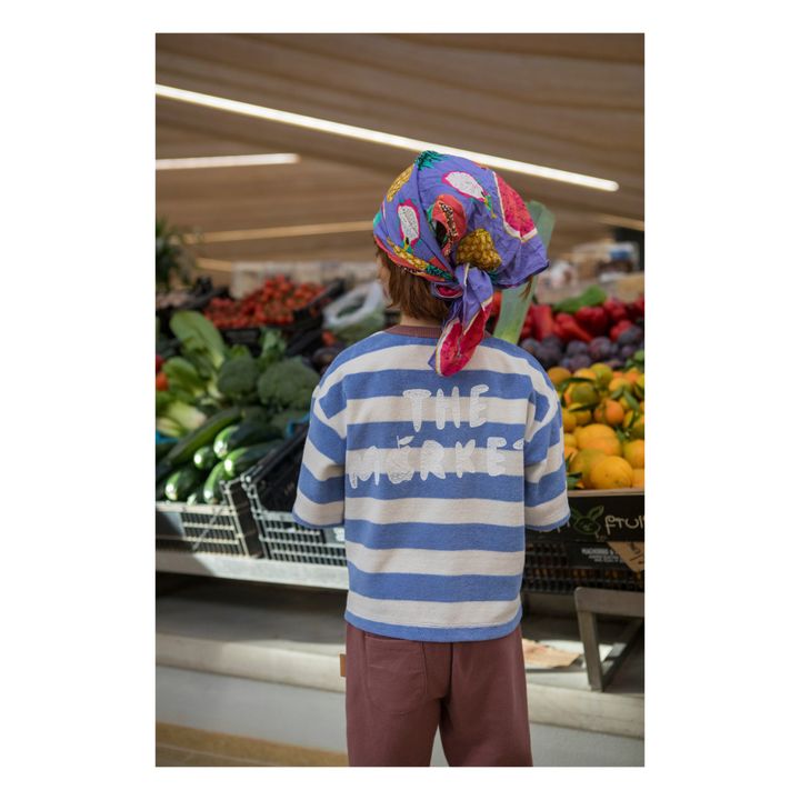 Recycled Material Striped T-Shirt | Blau- Produktbild Nr. 1