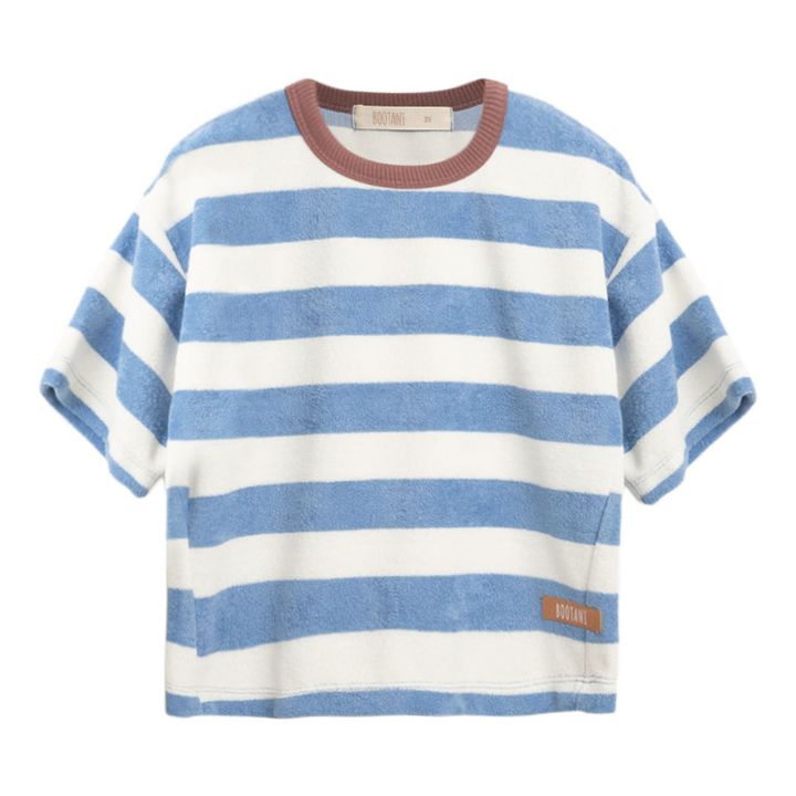 Recycled Material Striped T-Shirt | Blau- Produktbild Nr. 5