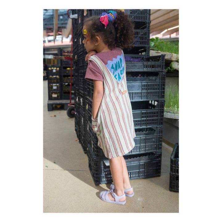 Robe Coton Bio Rayée | Sauge- Image produit n°4