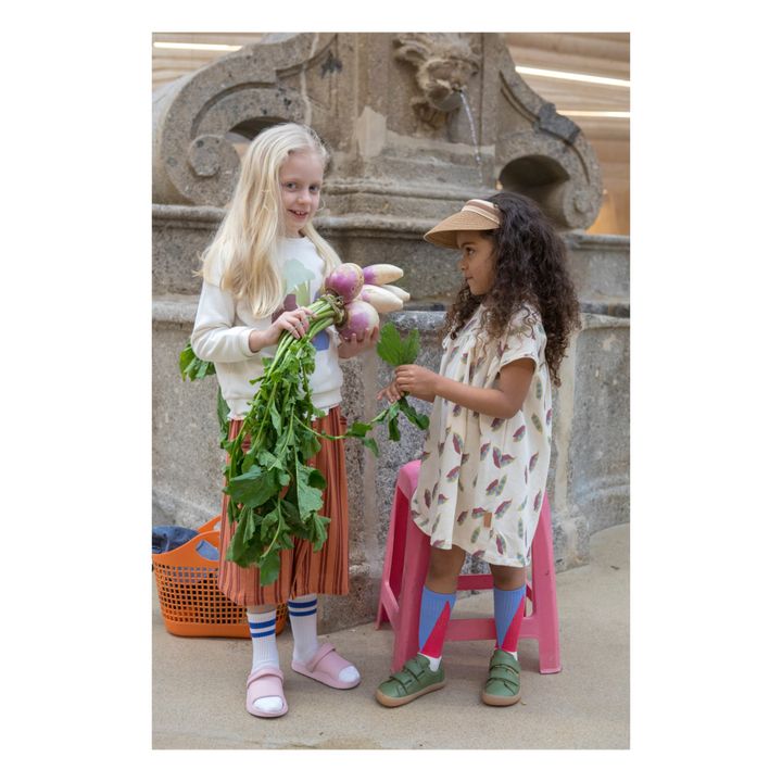 Organic Cotton Polka Dot Dress | Ecru- Immagine del prodotto n°1
