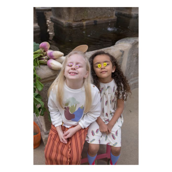 Robe Coton Bio Imprimée Pois | Ecru- Image produit n°2