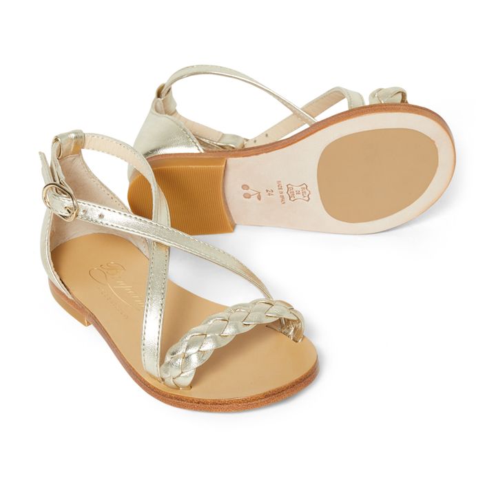 Celi Leather Sandals - Ceremony Collection | Gold- Produktbild Nr. 1