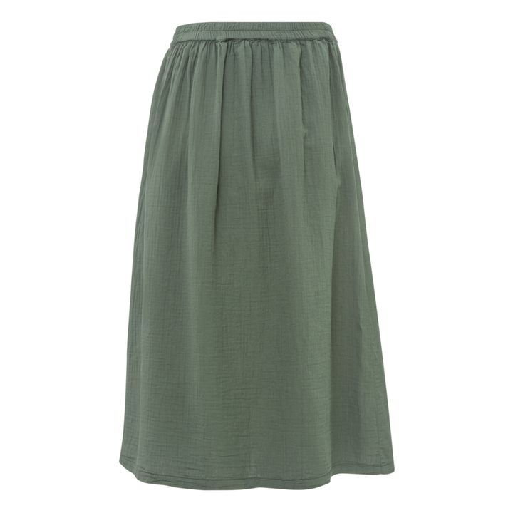 Minette Cotton Gauze Midi Skirt - Women’s Collection | Salvia- Immagine del prodotto n°1