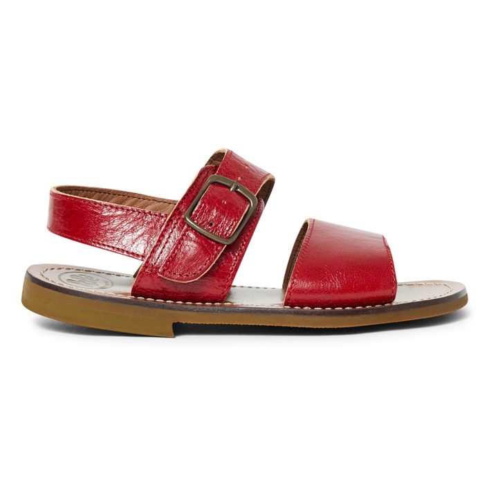 Double Strap Sandals | Burgunderrot- Produktbild Nr. 0