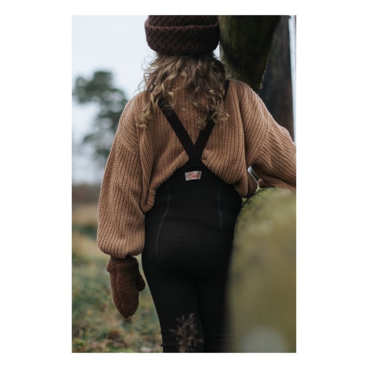 Woollen Suspender Tights | Brown- Product image n°4