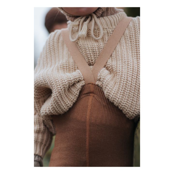 Collants à Bretelles Laine | Marron- Image produit n°3