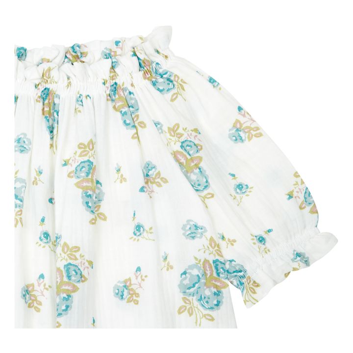 Exquisite Double Organic Cotton Gauze Nightgown | Blanco- Imagen del producto n°3