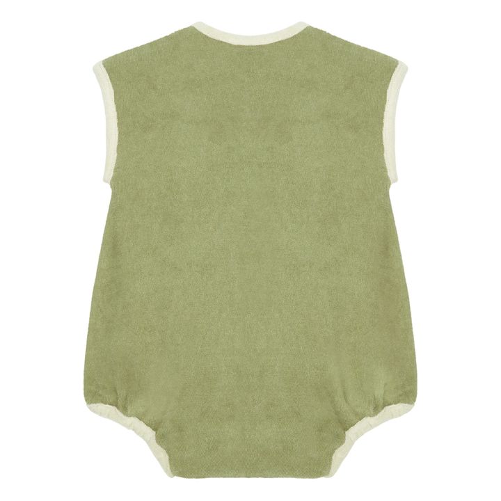 Orso Terry Cloth Romper | Salvia- Immagine del prodotto n°1