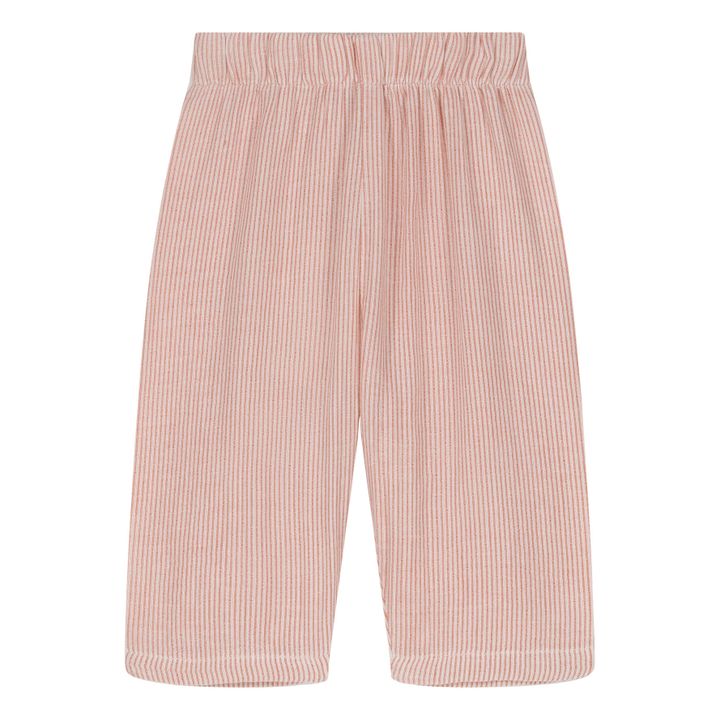 Pantalón de algodón a rayas | Naranja- Imagen del producto n°0