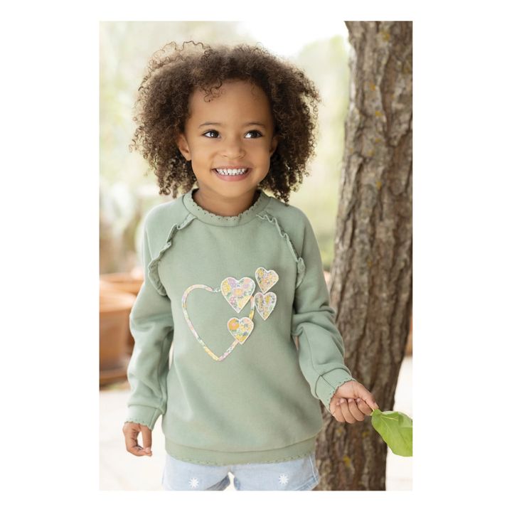 Exclusive Liberty Print Baby Sweater | Salvia- Immagine del prodotto n°1