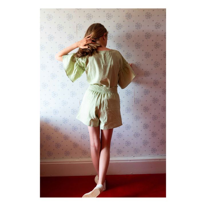 Nausicaa Organic Cotton Pyjamas | Verde Anís- Imagen del producto n°2