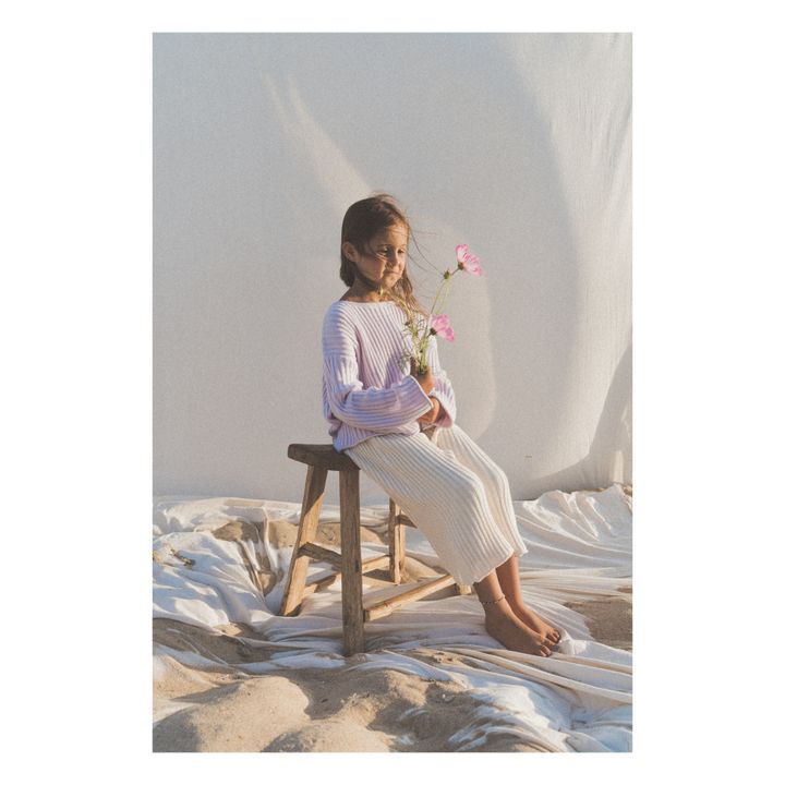 Organic Cotton Rib Knit Sweater | Lilla- Immagine del prodotto n°1