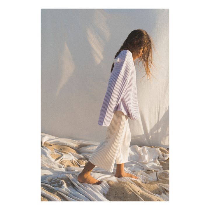Organic Cotton Rib Knit Sweater | Lilla- Immagine del prodotto n°2