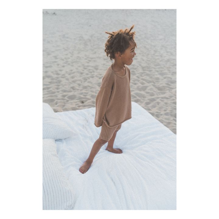 Organic Cotton Knit Sweater | Marrone- Immagine del prodotto n°3