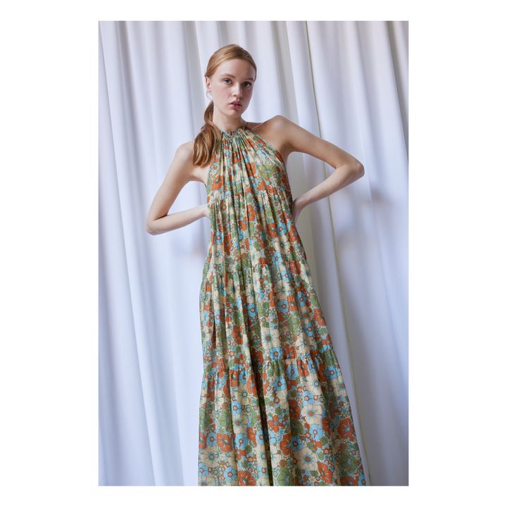 Mathilda Bloom Dress | Verde- Immagine del prodotto n°6