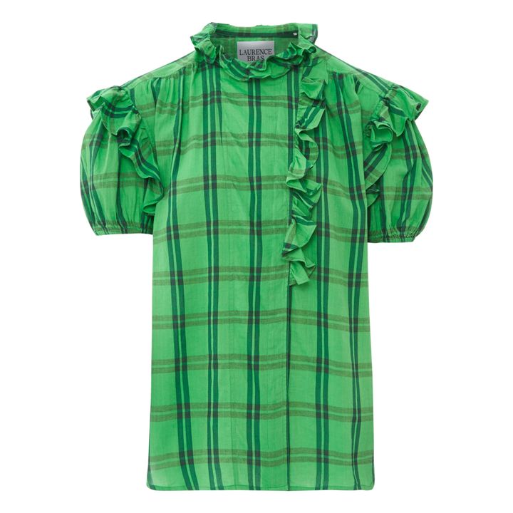 Blusa de cuadros Sweety | Verde- Imagen del producto n°0