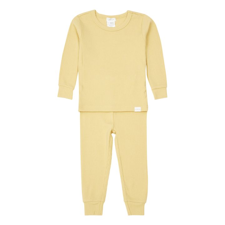 Pijama de dos piezas Rib | Miel- Imagen del producto n°0