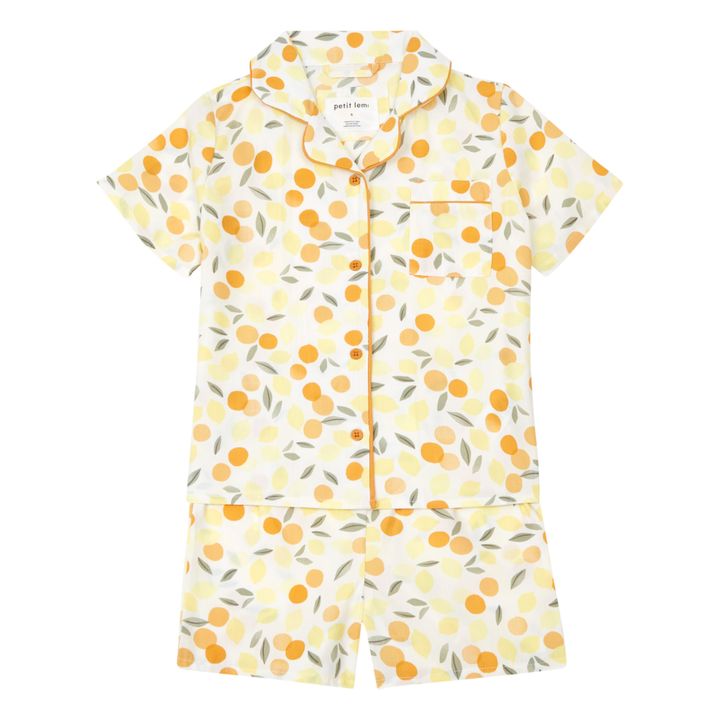 Pyjama Polyester Recyclé Agrume | Ecru- Image produit n°0