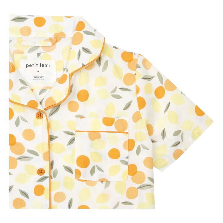 Pyjama Polyester Recyclé Agrume | Ecru- Image produit n°1