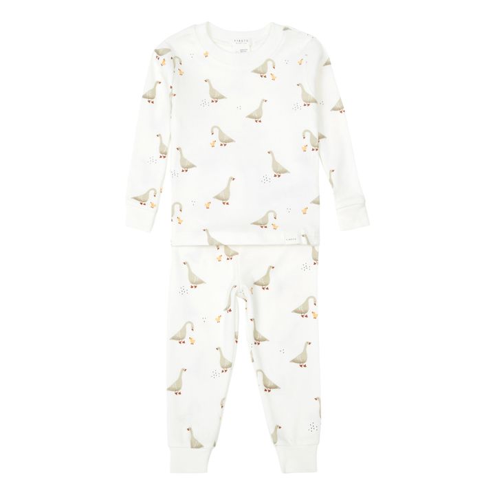 Pijama de algodón orgánico Mamá Oca | Crudo- Imagen del producto n°0