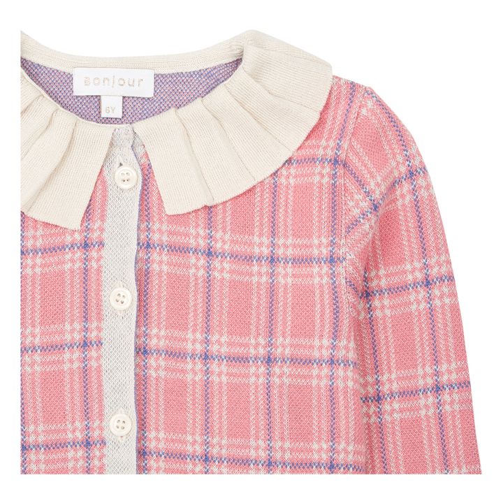 Cardigan à Carreaux | Rose- Image produit n°3